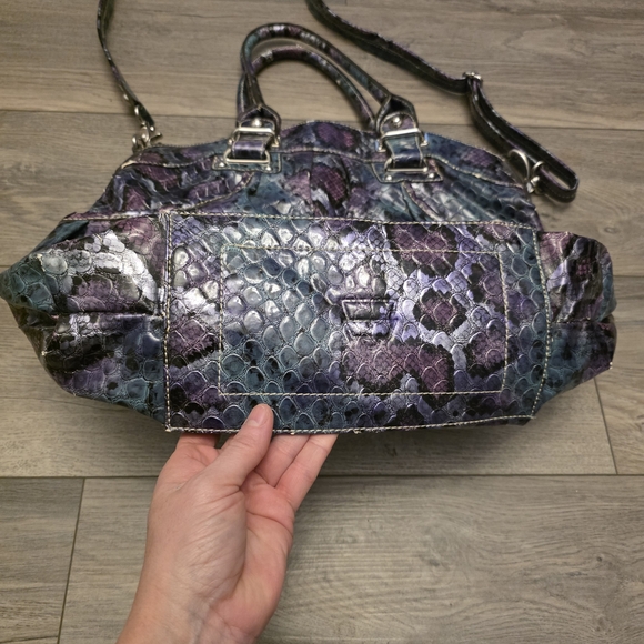 Vtg Y2K Kathy Van Zeeland Multicolor Hobo Bag with Heart Accent - Picture 12 of 12